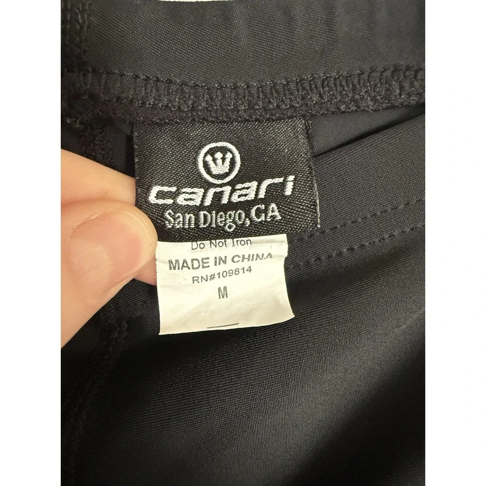 Canari Women's Gel Cycling Shorts Black Green Padded Bike Shorts Size Medium